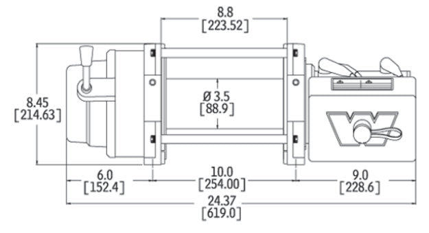 Seilwinde WARN M12000 24V 5.400 kg Zugkraft