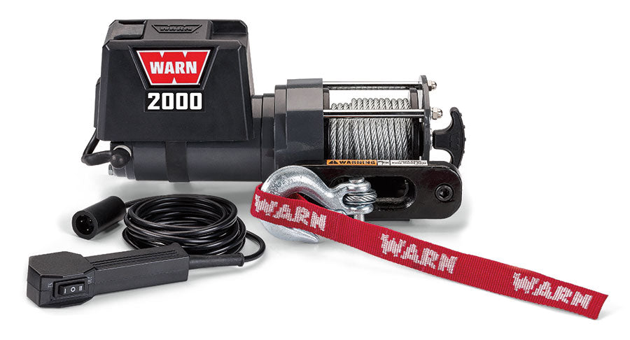 WARN Winde 2000 DC, 12-V, inkl. 3.6 m Fernbedienung,