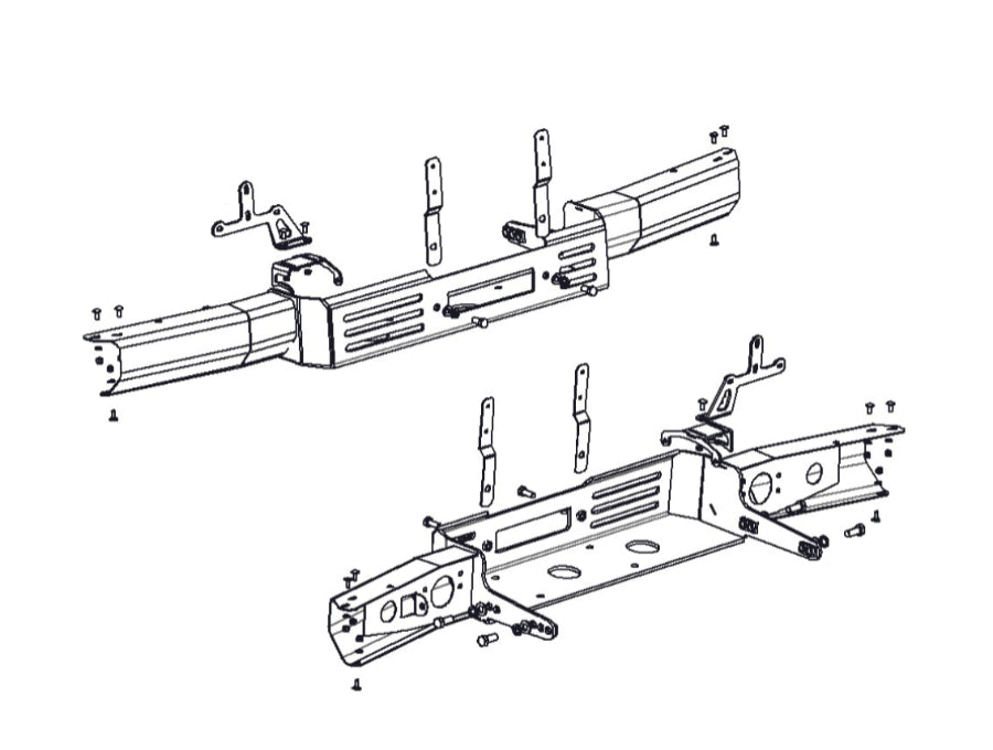 Seilwinden Set Mercedes G 460 + 461 inkl. WARN VR EVO 10S