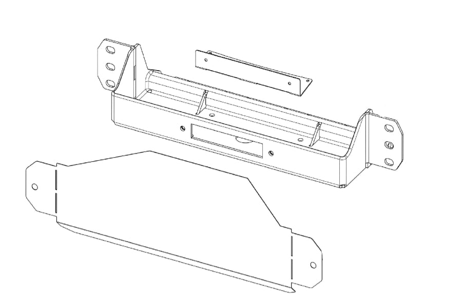 Seilwindenkit Iveco Daily-Scam 4x4 2014-2018, inkl. WARN VR EVO 12S
