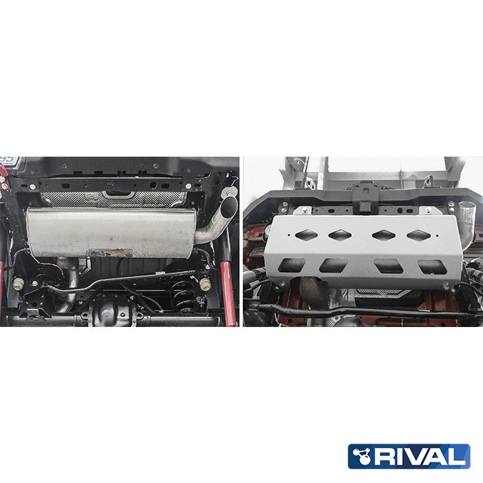 Auspuff UFS für 6 mm Alu Jeep Wrangler JL 2-Doors/4-Doors 2.0T; 3.6