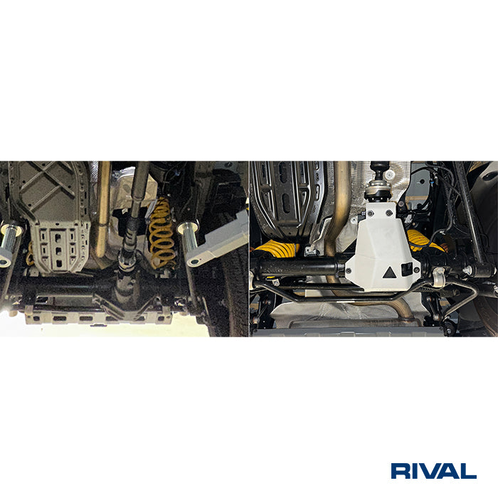 Hinteres Differenzial Unterfahrschutz 6 mm Alu Ineos Grenadier 2023-; 3 l. / Benzin; 3 l. / Dieselkraftstoff