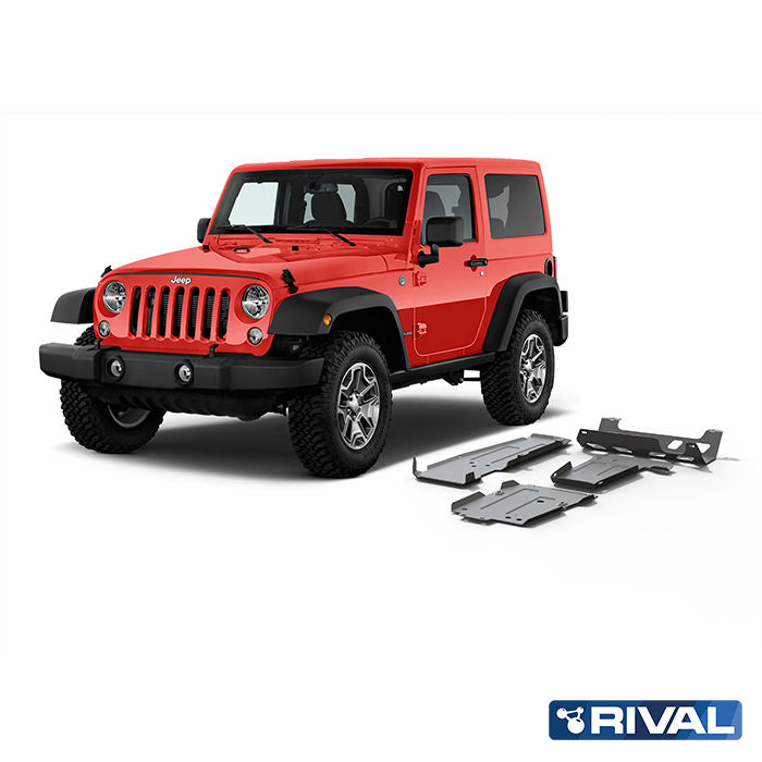 UFS SET 6 mm Alu für Jeep Wrangler JL 2-Doors 2.0T; 3.6 aluminum bumper!