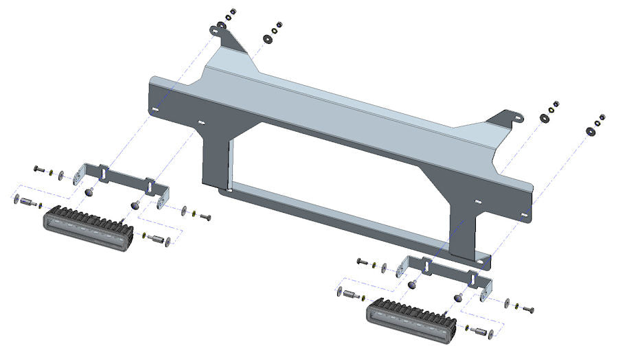 Scheinwerfer-Set für Ford Ranger Raptor ab 2019, inkl. 2 Stk. Osram SX180-SP