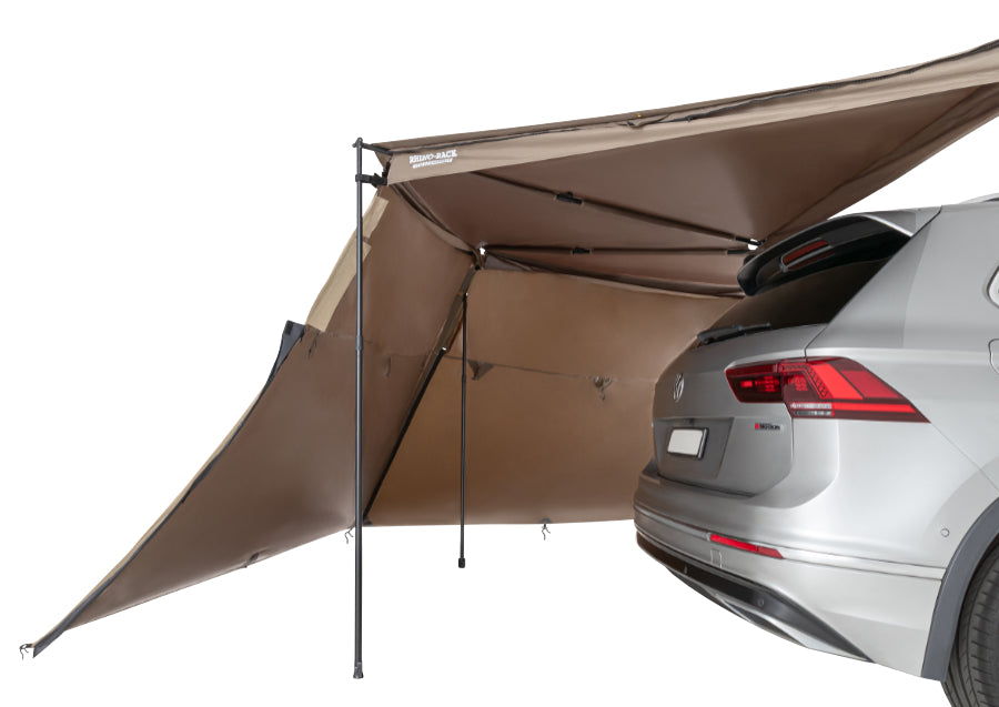 Rhino Rack Seitenteil für Batwing Compact Markise, geschlossen und mit Öffnung