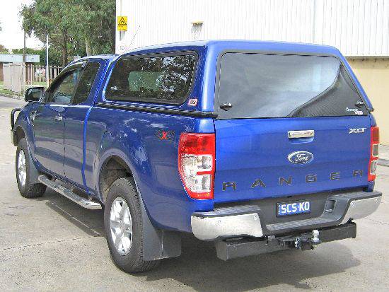 Commercial Hardtop für Ford Ranger 12- 2AB X-Cab flach seitl. Alu-Klappen