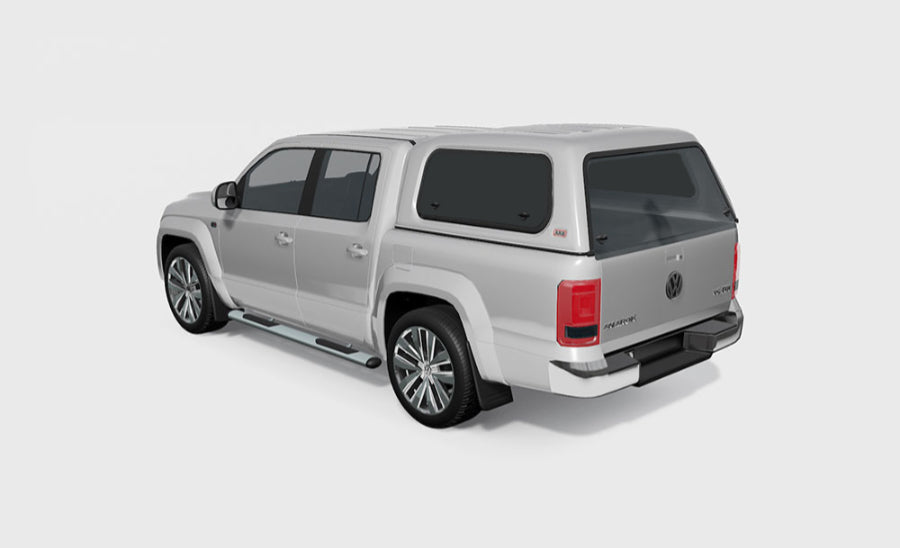 Commercial Hardtop für VW Amarok DC flach, glatt, seitliche Aluklappen