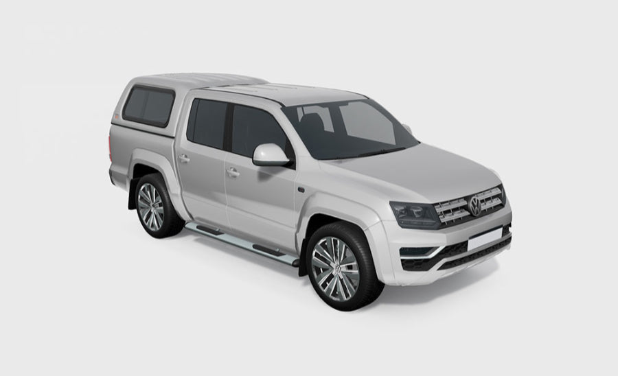Standard Hardtop für VW Amarok DC flach, glatt, seitliche Schiebefenster