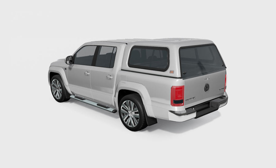 Standard Hardtop für VW Amarok DC flach, glatt, seitliche Schiebefenster