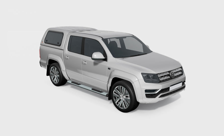 Touring Hardtop für VW Amarok DC flach, glatt, seitliche Klappfenster