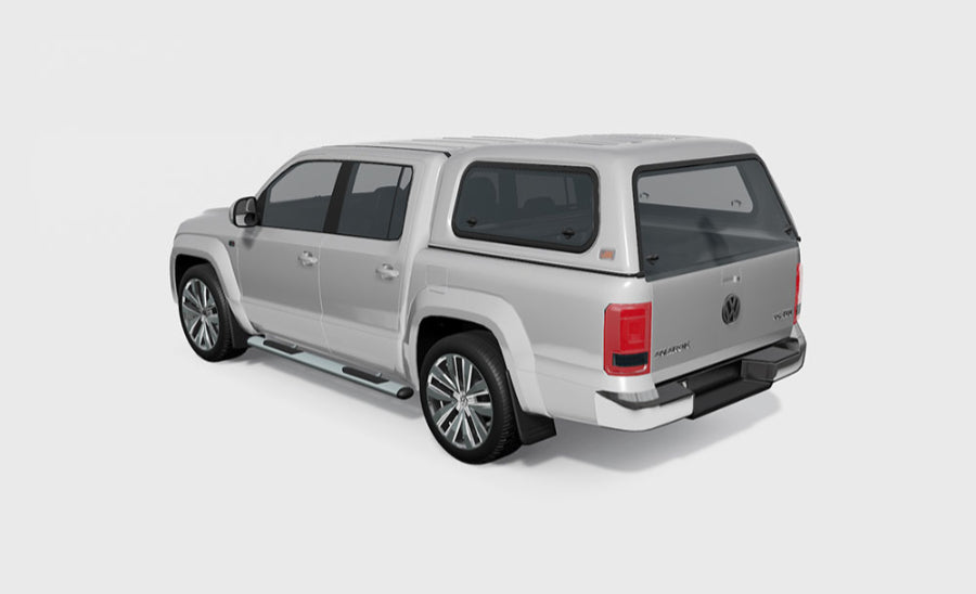Touring Hardtop für VW Amarok DC flach, glatt, seitliche Klappfenster