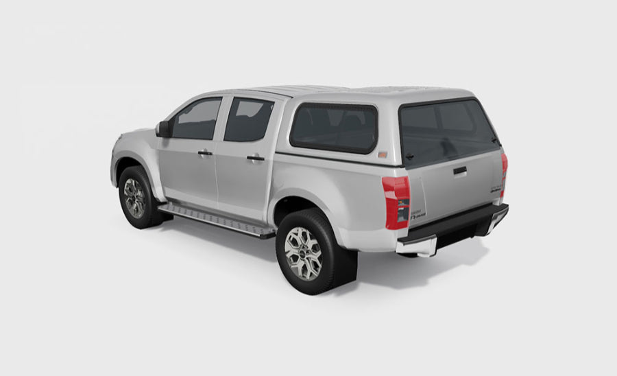 Standard Hardtop für Isuzu D-Max DC 12-17 flach, glatt, seitl. Schiebef.