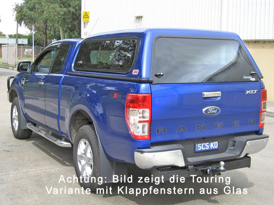 Standard Hardtop für Ford Ranger 12-> 2AB EC flach, glatt, seitl. Schiebefen.