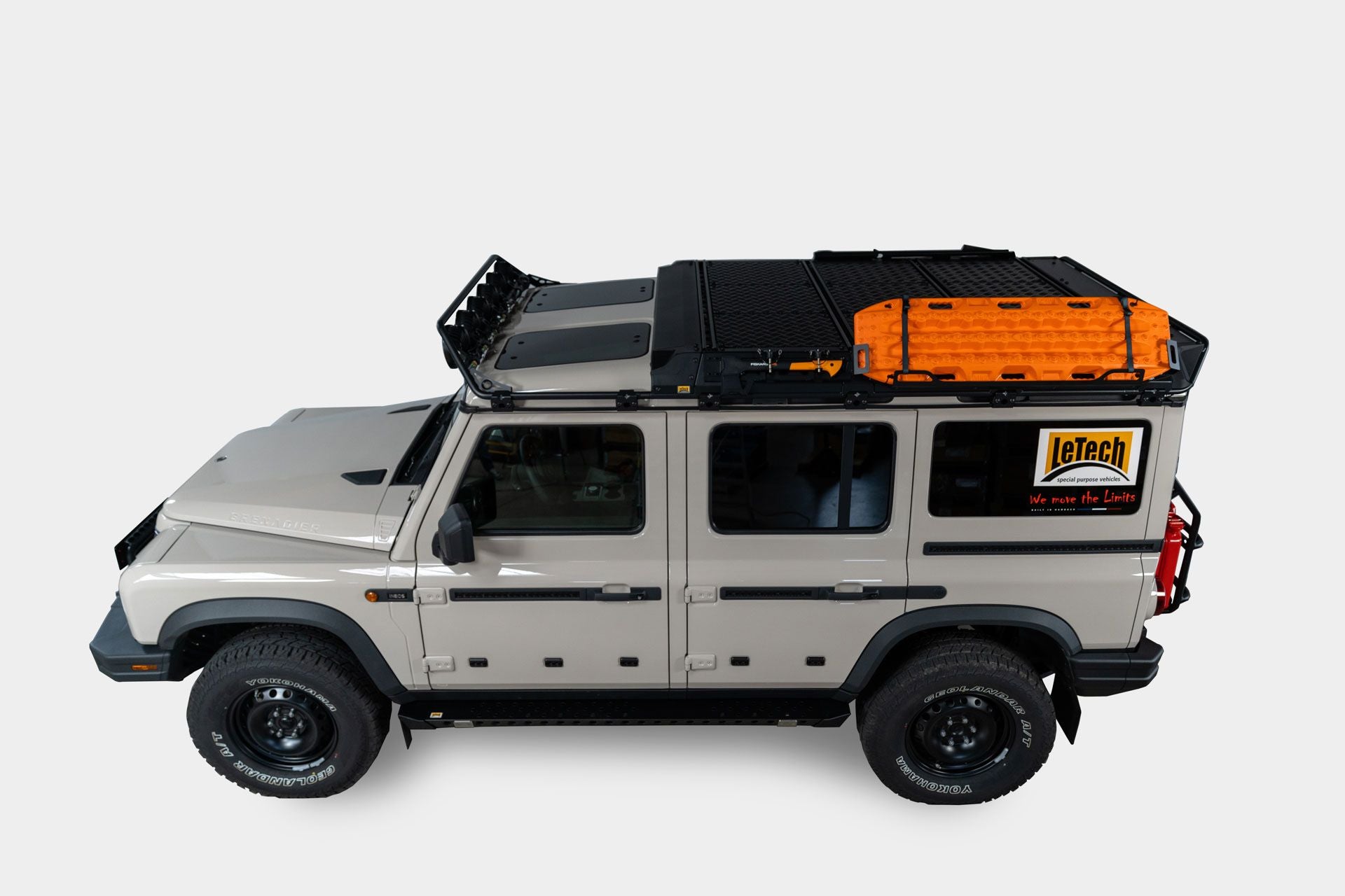 LeTech Sandblechhalter für MaxTrax für den LeTech-Dachträger