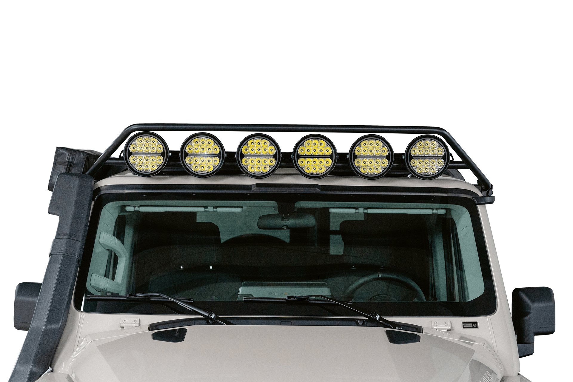 LeTech Grenadier Scheinwerferbügel mit 6 Rundscheinwerfern mit jeweils 9600 Lumen