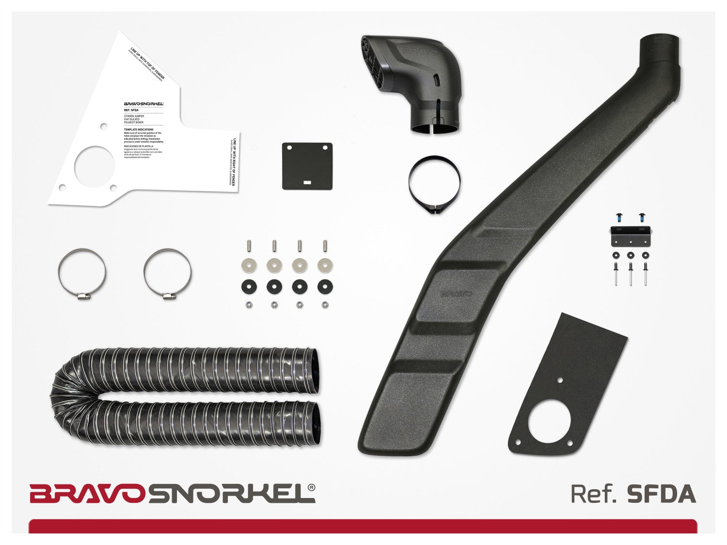 Schnorchel Kit für Fiat Ducato (2006- ), Citroen Jumper (2006- ) und Peugeot Boxer (2006- )