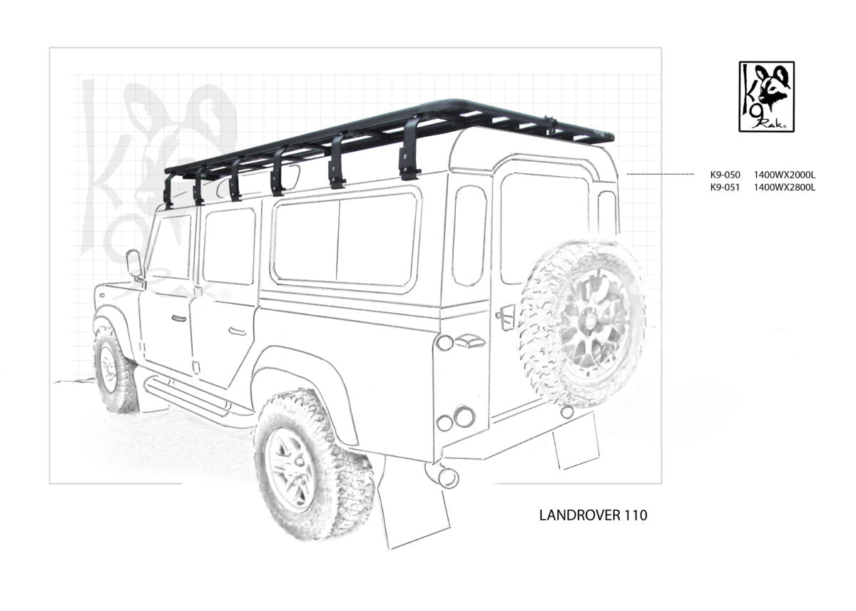Eezi-Awn K9 Roofrack Land Rover Defender 110 (-2016)