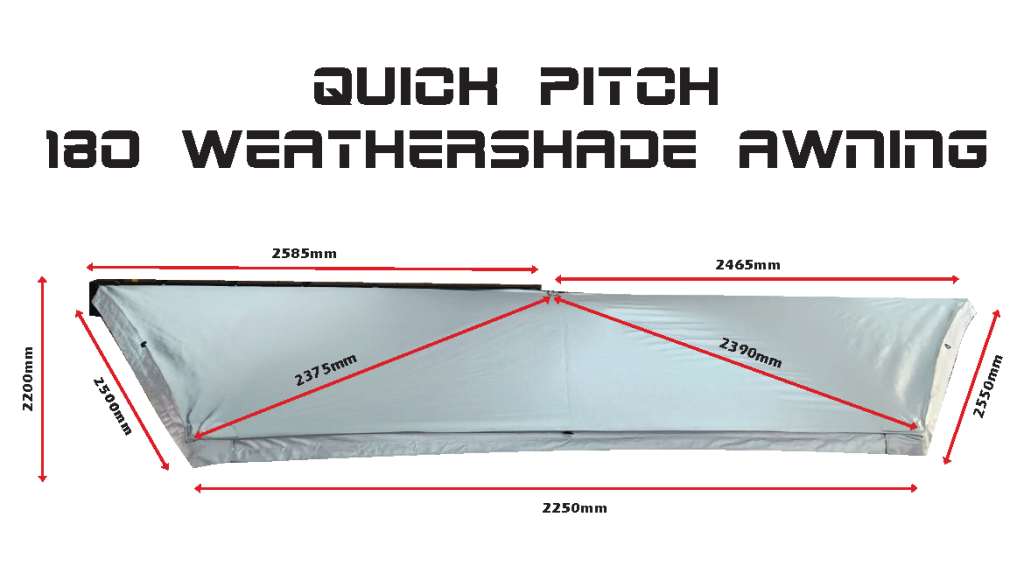 Quick Pitch 180 Grad Awning - 2,6m